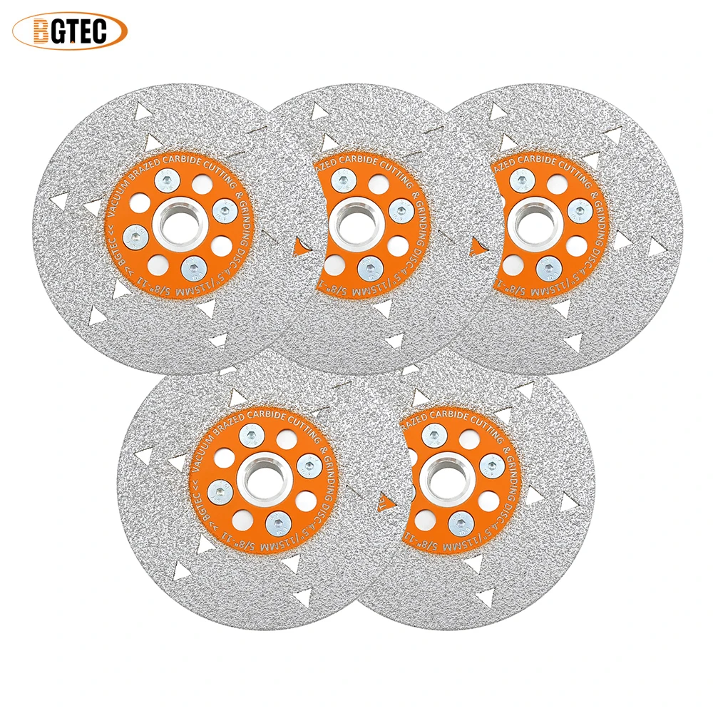 

BGTEC 100/115/125mm Diamond Double-sided Saw Blade 1pc Grinding Carbide Fragments 5/8 Wood Angle Grinder Triangular Hollowing