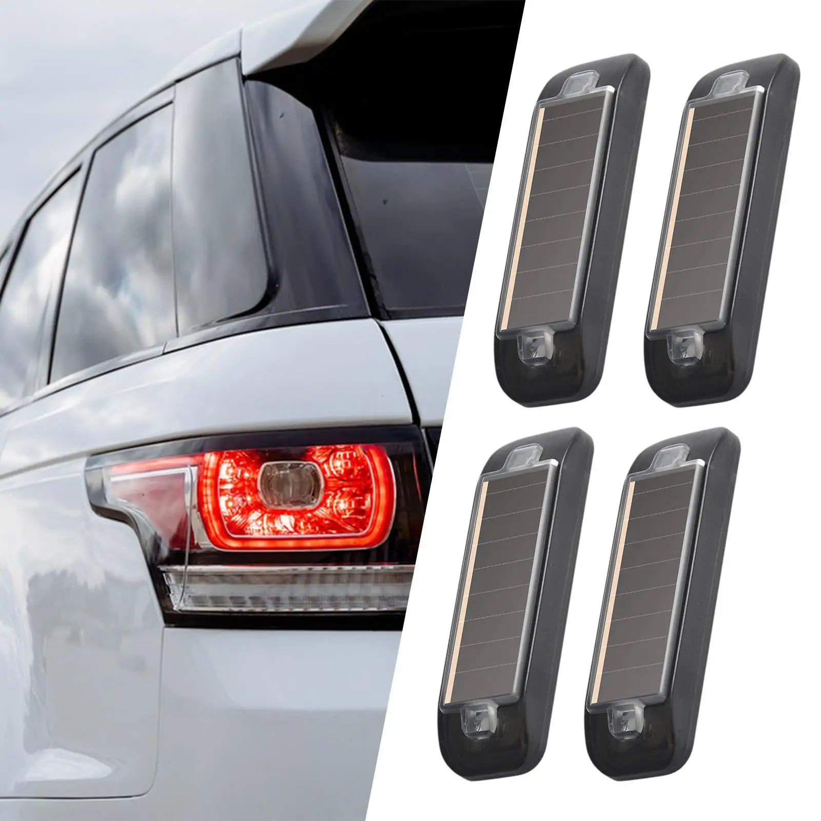 

Mini Solar Emergency Strobe Light 5.3x1.6cm Waterproof Car Flashing Light for Car SUV Truck Simple Assembly Multifunctional