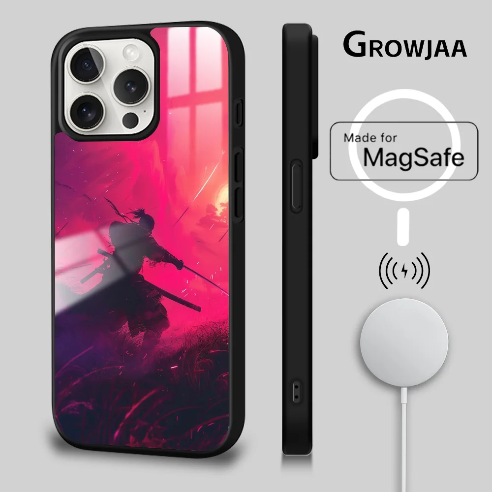 Cool Game S-Sekiro Phone Case Magnetic For iPhone 16 15 14 13 12 11 Pro Max Plus Mini Magsafe Wireless Charging Cover