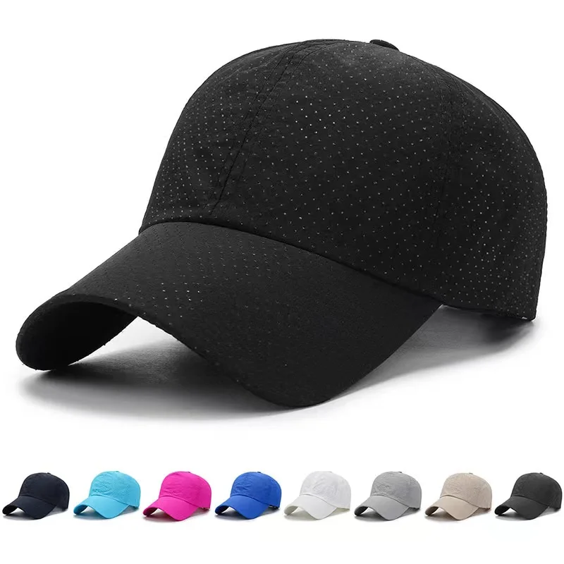 Punched Embroidered Hat Men's Outdoor Quick-drying Baseball Cap Sunscreen Cap Outdoor Sports Sunscreen Hat