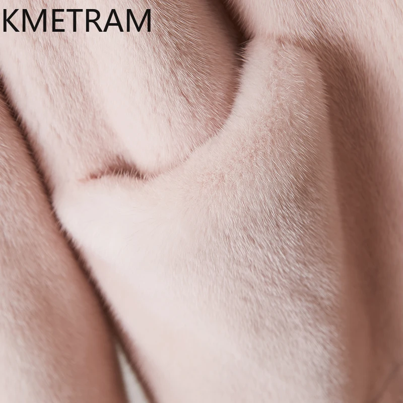 100% Whole Mink Fur Jacket Woman Luxury Pink Real Fur Coat with Hood Winter Clothes for Women New in Outerwears 2025 Fourrure