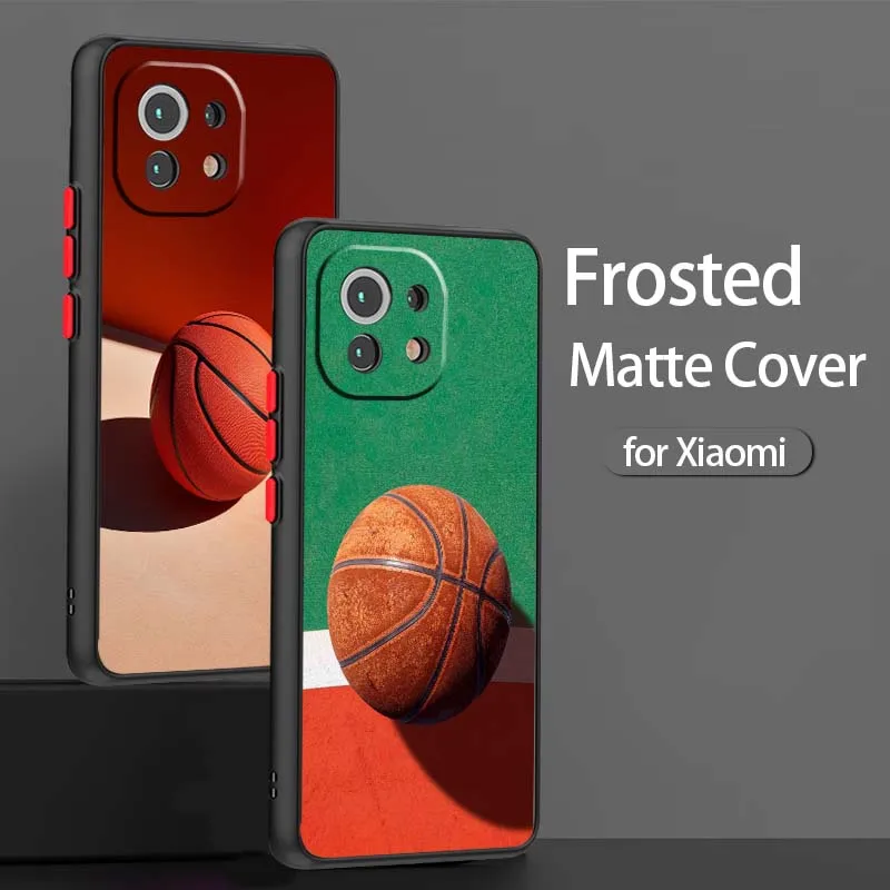 

Basketball Pattern Design For Xiaomi 14T 13T 13 12T 12 12S 11T 11 11i 10 10T Ultra Pro Lite Frosted Translucent Phone Case