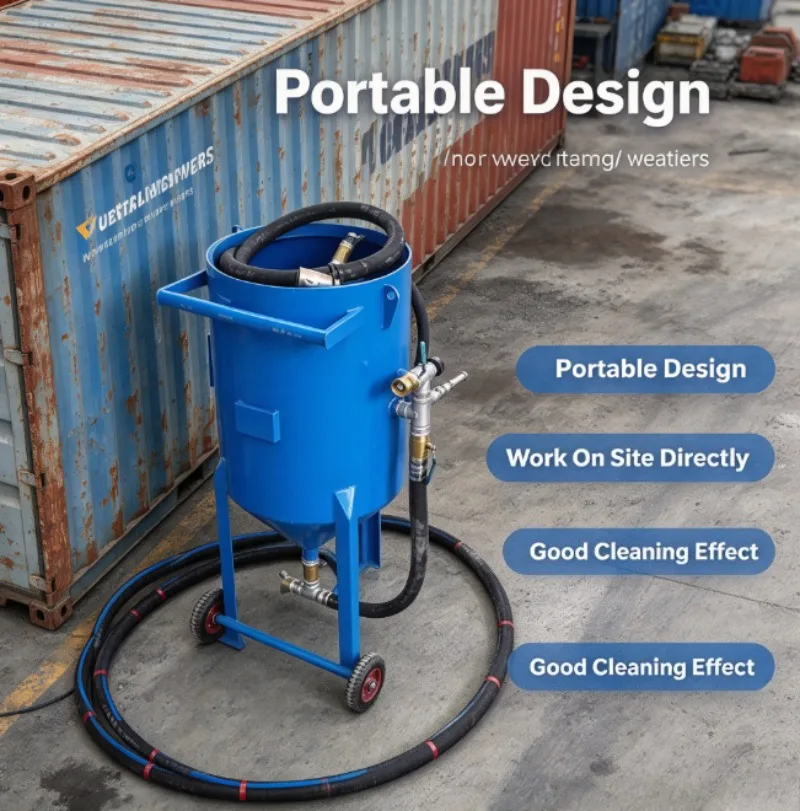 Fast Portable Sand Blaster, Sandblasting Machine For Old Road Marking Stripping And Road Surface Cleaning