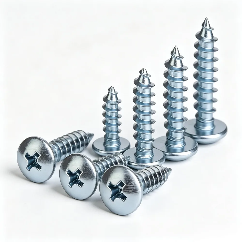 Zinc Plated Carbon Steel Phillips Truss Head Self Tapping Screws M4 M5 M6 Cross Recessed Mushroom Round Head Wood Screw