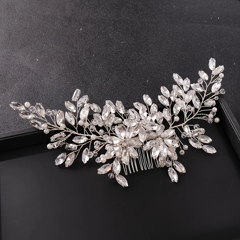 Luxury Crystal Hair Comb Headband Hairband For Women Party Bridal Wedding Hair Accessories Jewelry Comb Headband Hairband Gift image 3