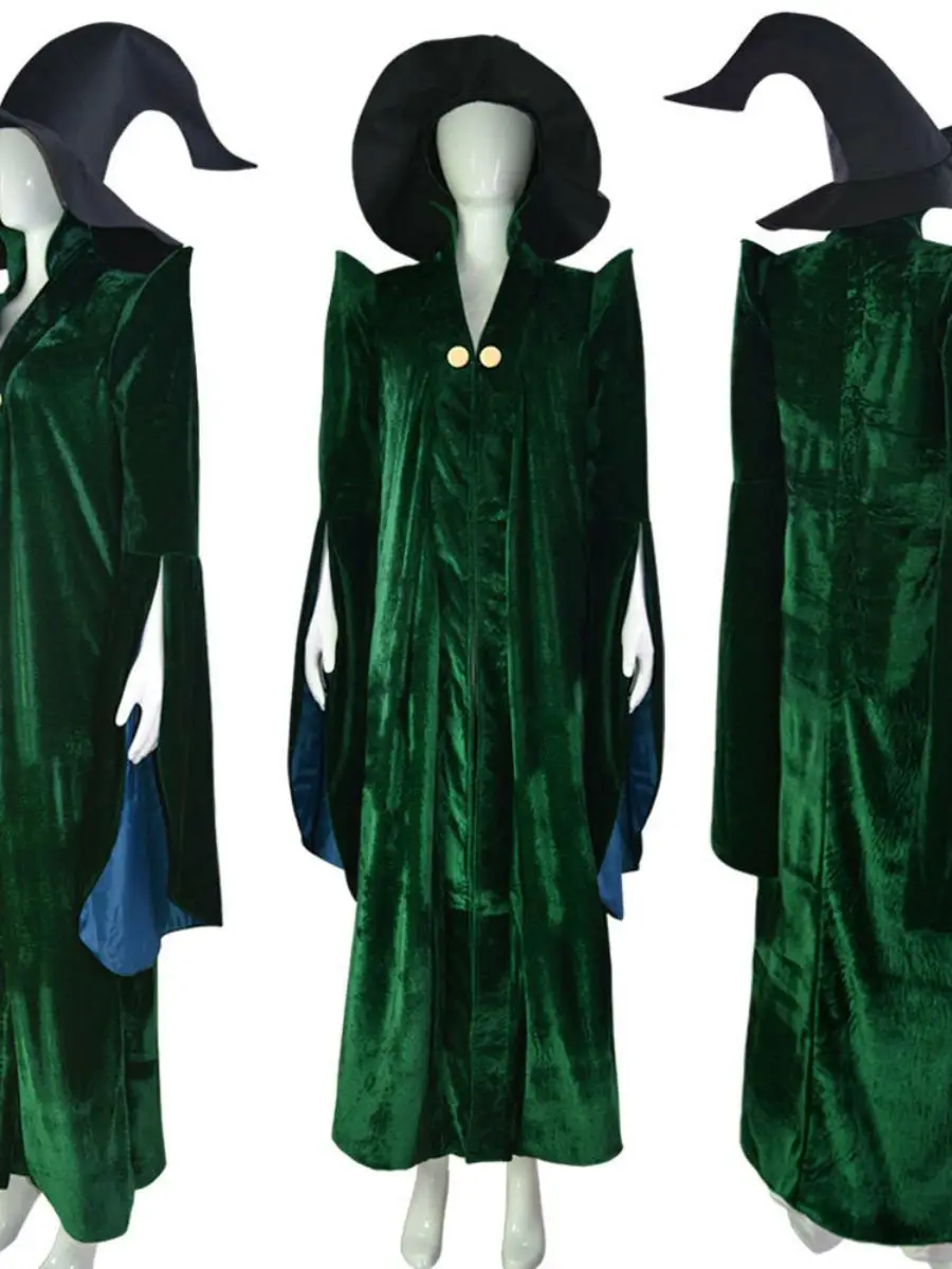 New loween Costume Profor McGonagall warts School Principal Robe Clothing Wizardry Festival Ladies' Ethnic Wear
