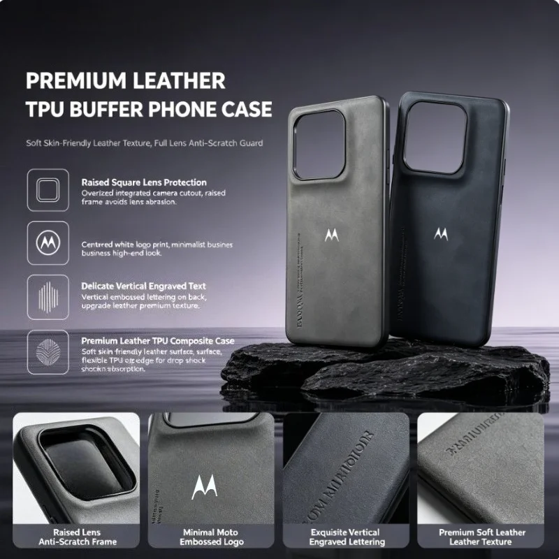 Capa de Couro Premium em Pele de Carneiro para Motorola Signature Edge 70 Pro Ultra 60 Fusion 50 Neo G87 G77 G67 G57 G47 G37 G17 Power