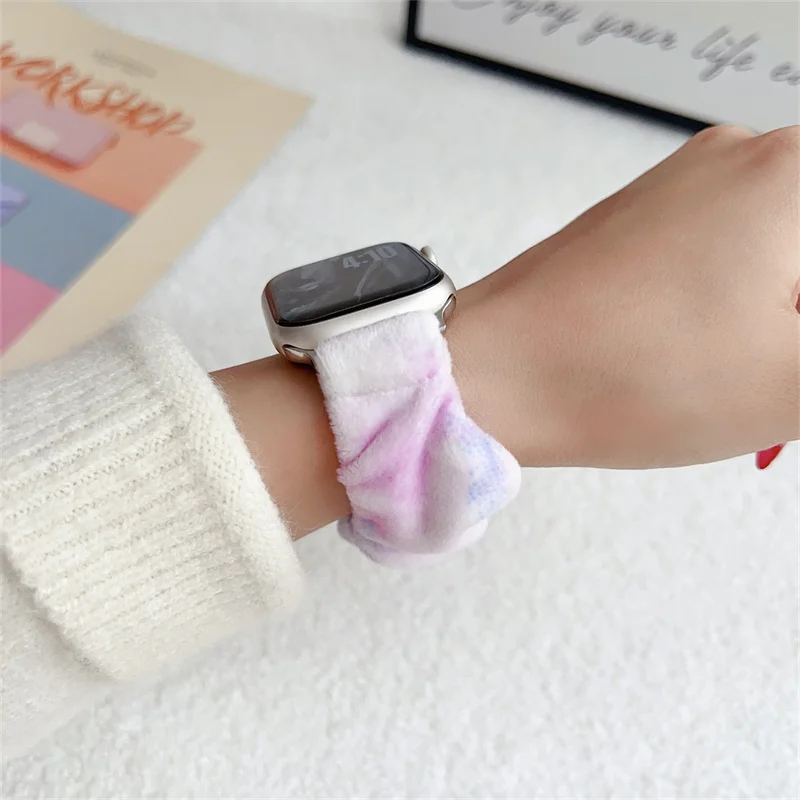 Y2k 한국 봉제 점차적인 색상 변경 스트랩, 애플 워치 42mm, 46mm, 49mm, 45, 44, 41, 아이워치 시리즈 10, 9, 8, SE, 7, 6 용