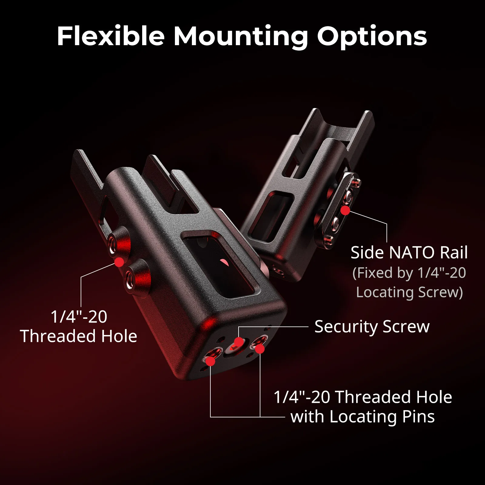 قفص ممتد صغير لـ DJI Osmo Pocket 3 قفص محول واقي مع حامل لقضبان الناتو والمقابض والأذرع السحرية 5117
