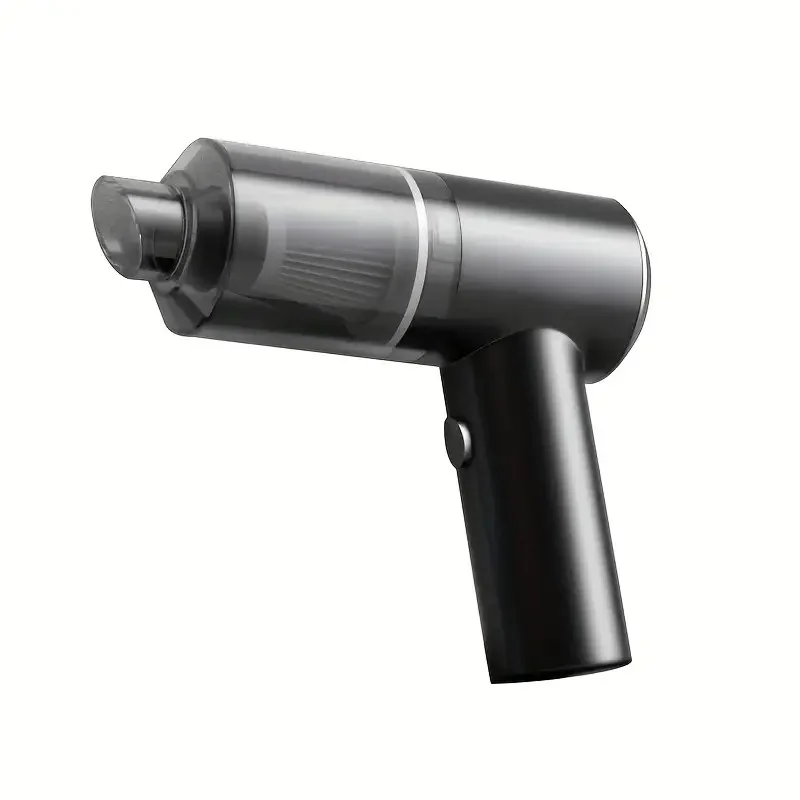 

6KPa Cordless Handheld Vacuum Cleaner, USB Rechargeable, 2000mAh Dual Battery, Wet/Dry Use, Compact ABS Design, Transparent Dust