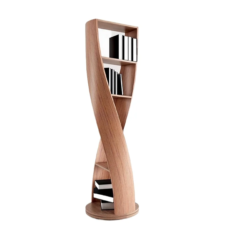 Floor-to-ceiling home reading bookshelf decorative display rack integrated rotating bookshelf creative y