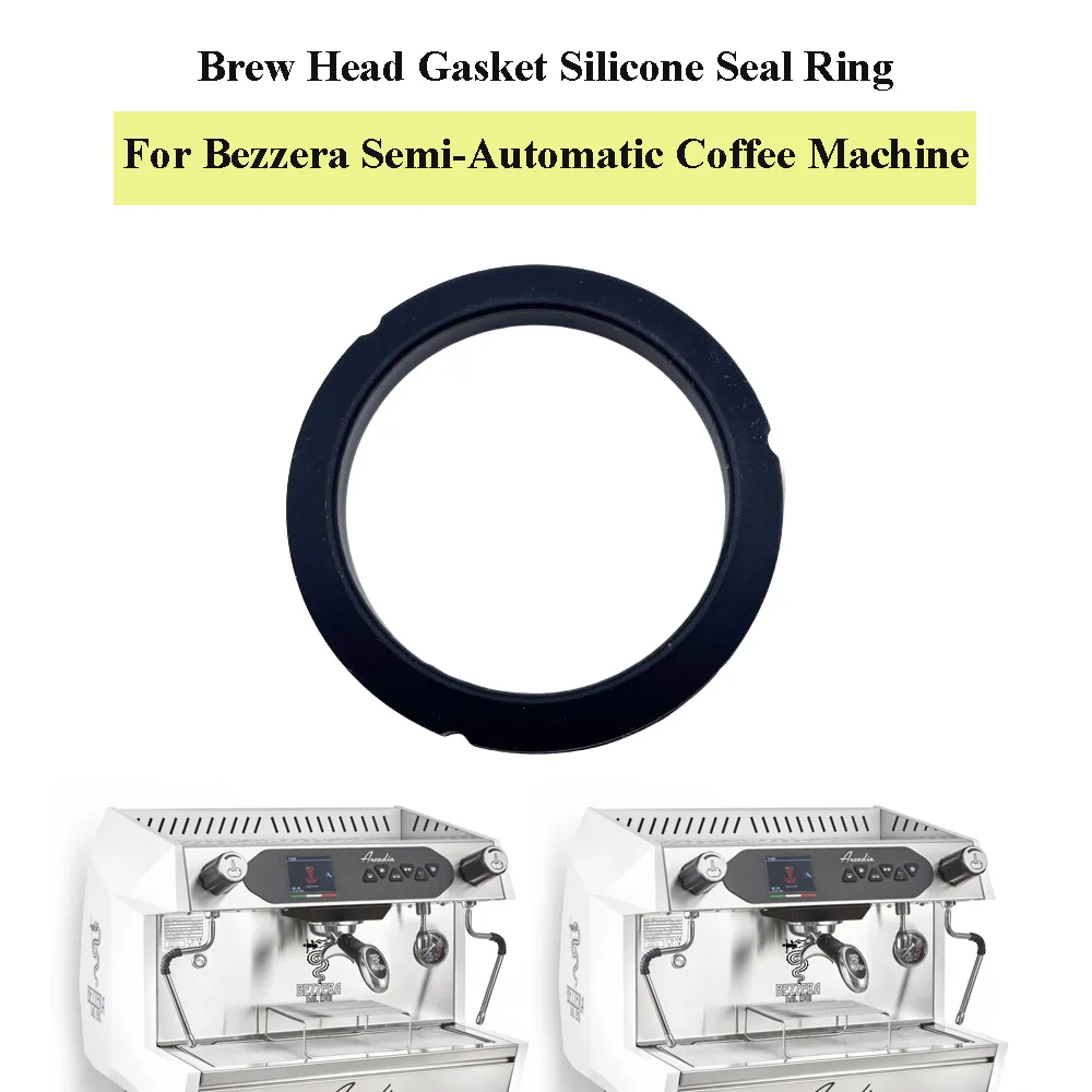 Junta de sellado de silicona para cabezal de grupo de máquina de café semiautomática Bezzera, accesorios de repuesto de anillo de sellado negro de grado alimenticio