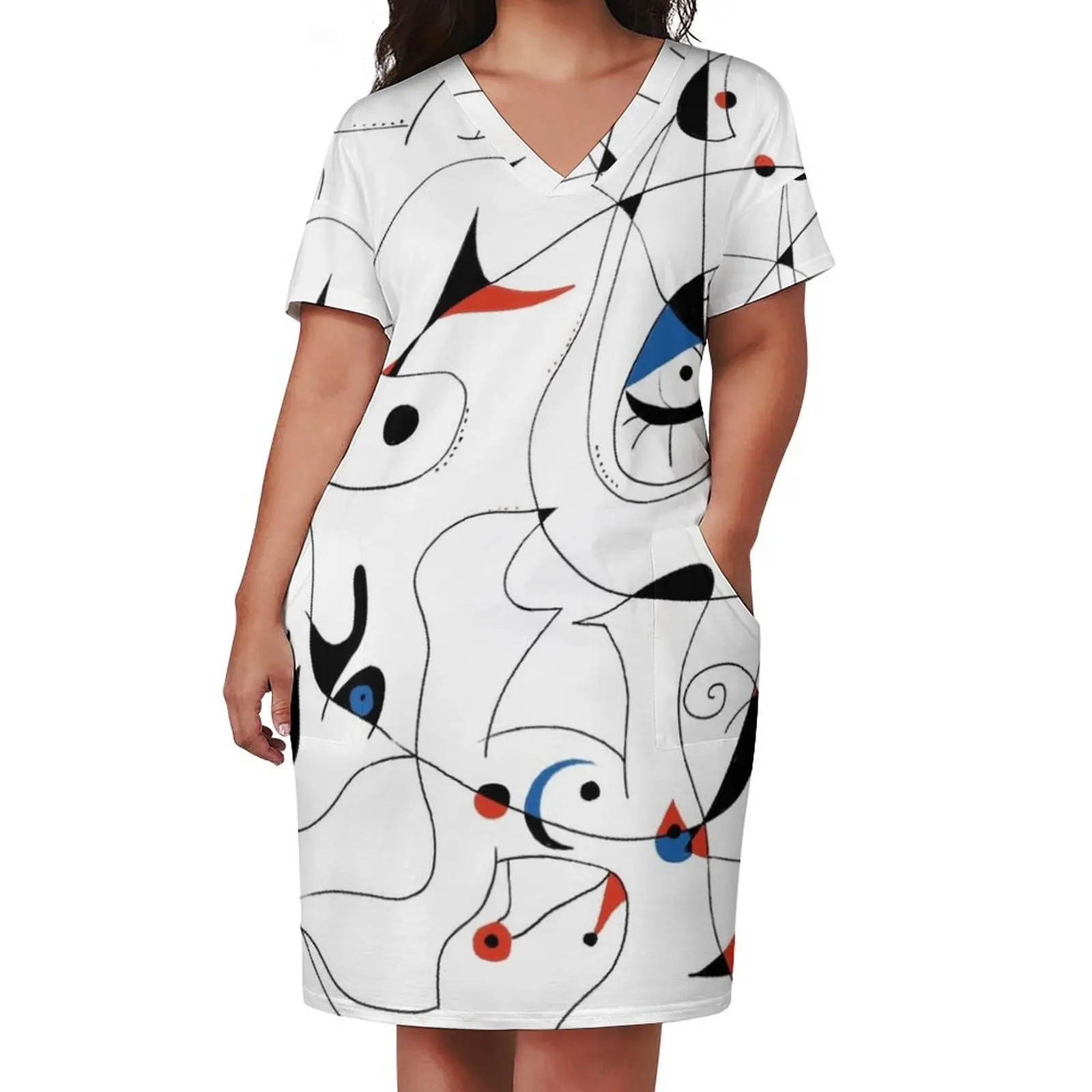 Joan Mirò #5 Loose Pocket Dress Dance dresses dress for woman loose summer dress beach outfits for women