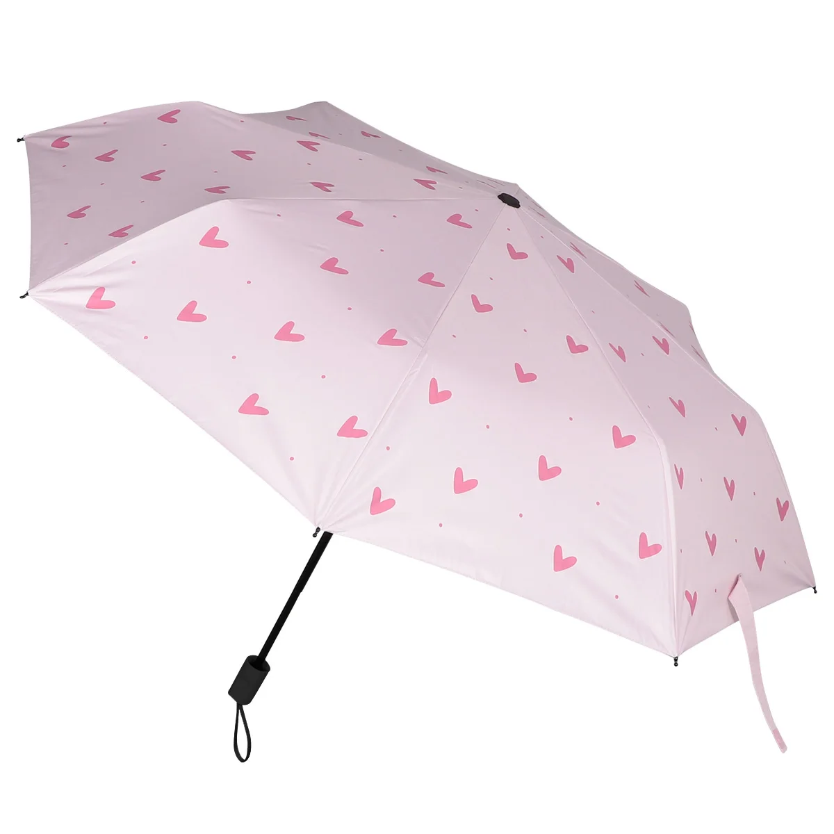

Umbrella Durable Heart Heart Pattern Sun Umbrella Pattern Sun Protection Rain Folding Mini Travel Unisex