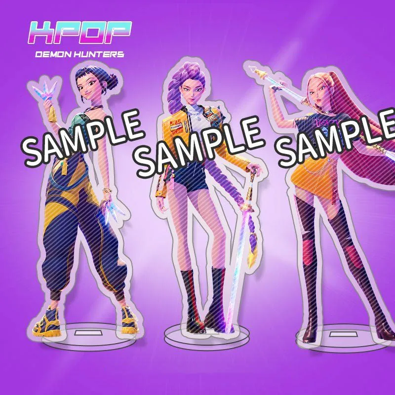 Anime Movie KPop Demon Hunters HUNTR/X Rumi Mira Zoey Cosplay Standing Plate Acrylic Figure Stand Accessories Ornament Gift Prop