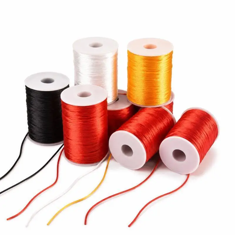 50/100M Satin-Polyesterseil 1,5-3mm Chinesisches Knotenseil für DIY Armband Schmuckherstellung Material – Detail 3