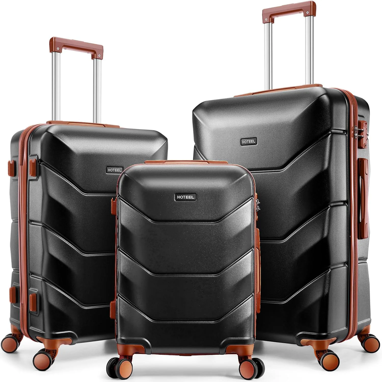 

3 Piece Luggage Set ABS Hardshell Suitcase With Spinner Wheels TSA Lock Travel Carry On Luggages For Business 20/24/28 Inch
