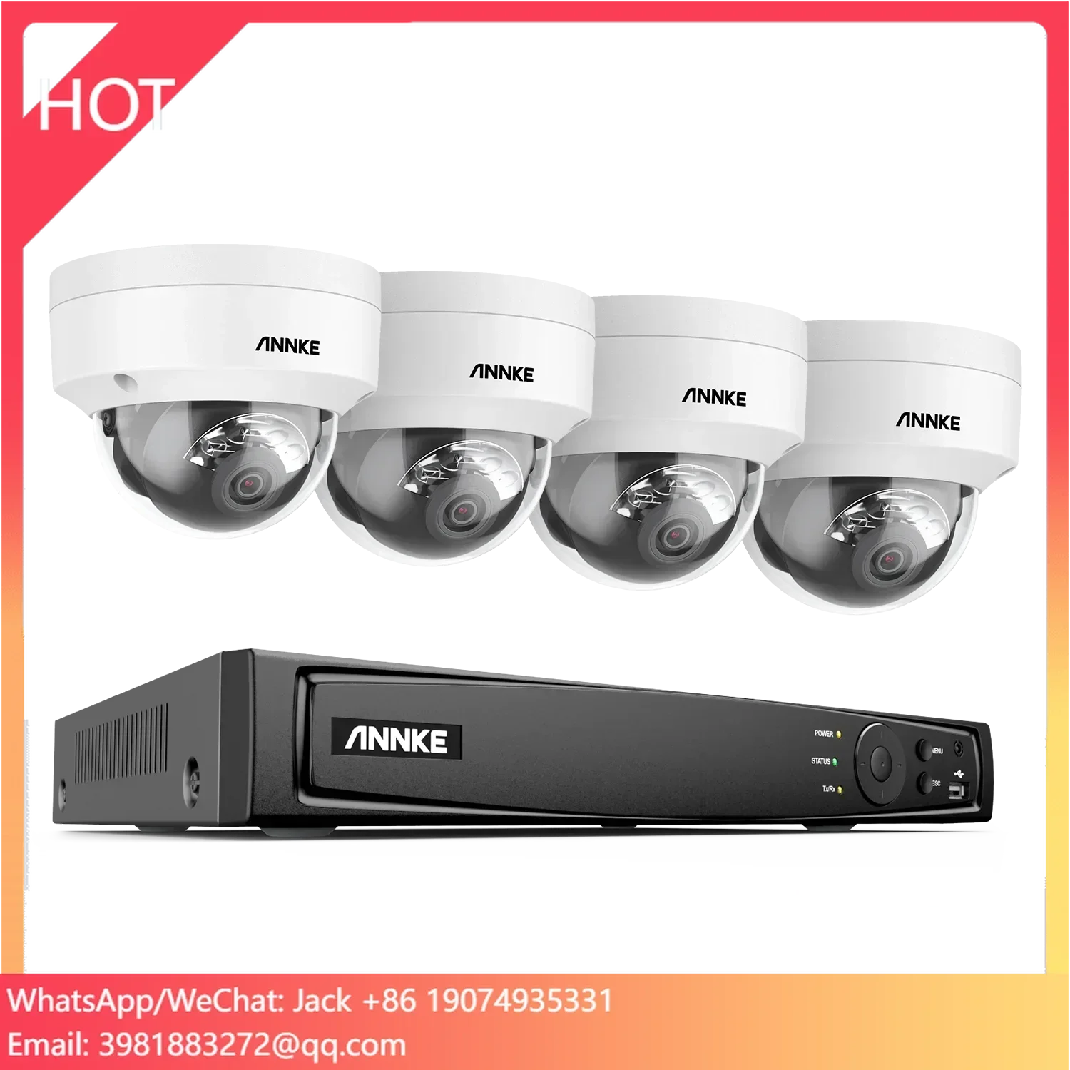 

ANNKE 8CH 4K(8MP) H.265+ PoE NVR Security Camera System 8MP Outdoor CCTV Camera AI Detection & Smart Dual Light & Microphone