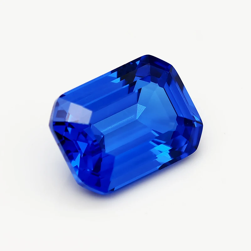 NEW Emerald Shape Blue Cobalt Spinel Loose Gemstone Diamond for Jewelry Making 2