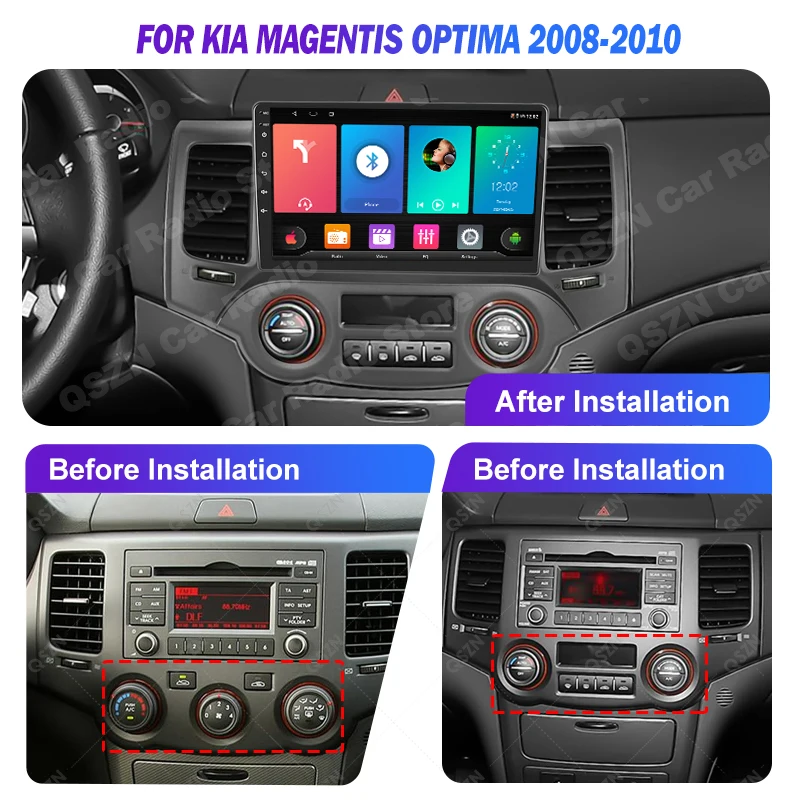 Android 14 Car Radio For Kia Magentis 2008 -2010 Kia Optima 2009 -2010 Carplay Autoradio Multimedia Video Player GPS Navigation