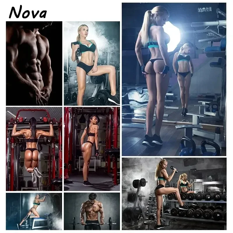 Inspirational Fitness Mural Featuring Arnold Schwarzenegger Canvas Wall Art For Home Decor Living Room Bedroom