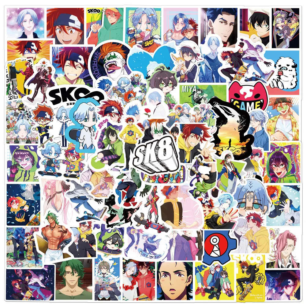 

10/30/50/100Pcs Anime SK∞ Doodle Sticker DIY Guitar Refrigerator Laptop Suitcase Water Cup Skateboard Waterproof Stickers