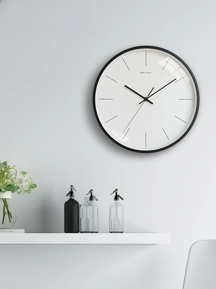 

Nordic minimalist wall clock, punch free living room, modern and minimalist home clock, wall clock, ins wind silent Japanese