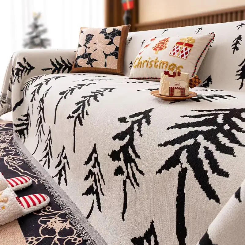 

Modern Minimalist Sofa Cover Cloth Towel Light Luxury Anti Slip Straight Row Sofa Towel Versatile and Durable for All Seasons