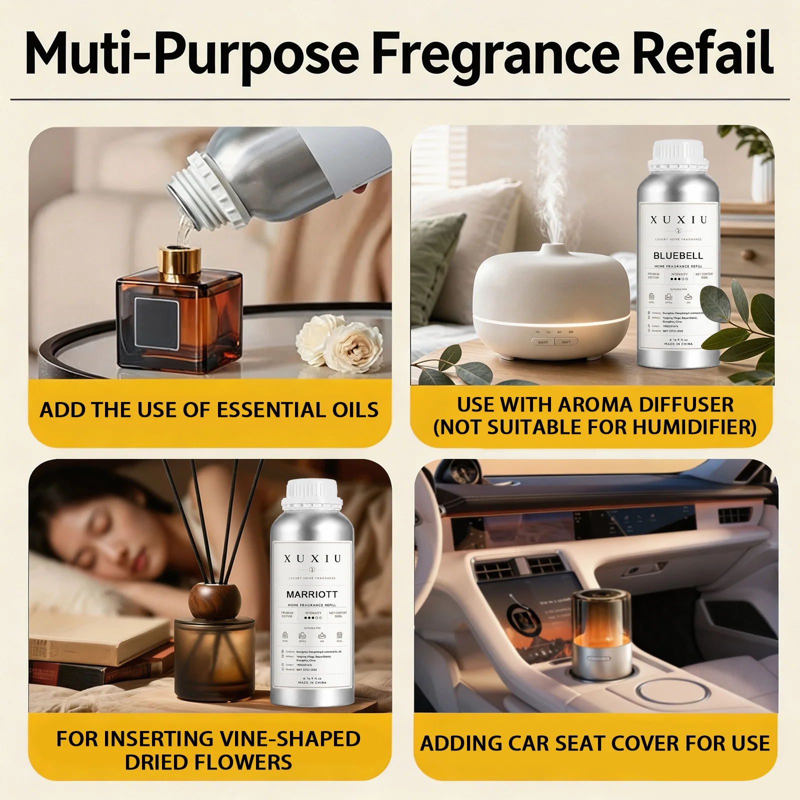 500 مل من محلول إعادة تعبئة ال - مراجعة Home Fragrance Use وسعره