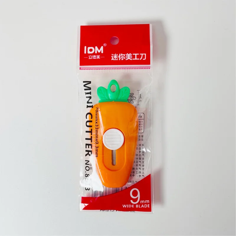 Ellen Brook 1 PZ Kawaii Mini Pocket Carrot INS Coltello multiuso Scatola Coltello Taglierina di carta Craft Wrapping Cancelleria