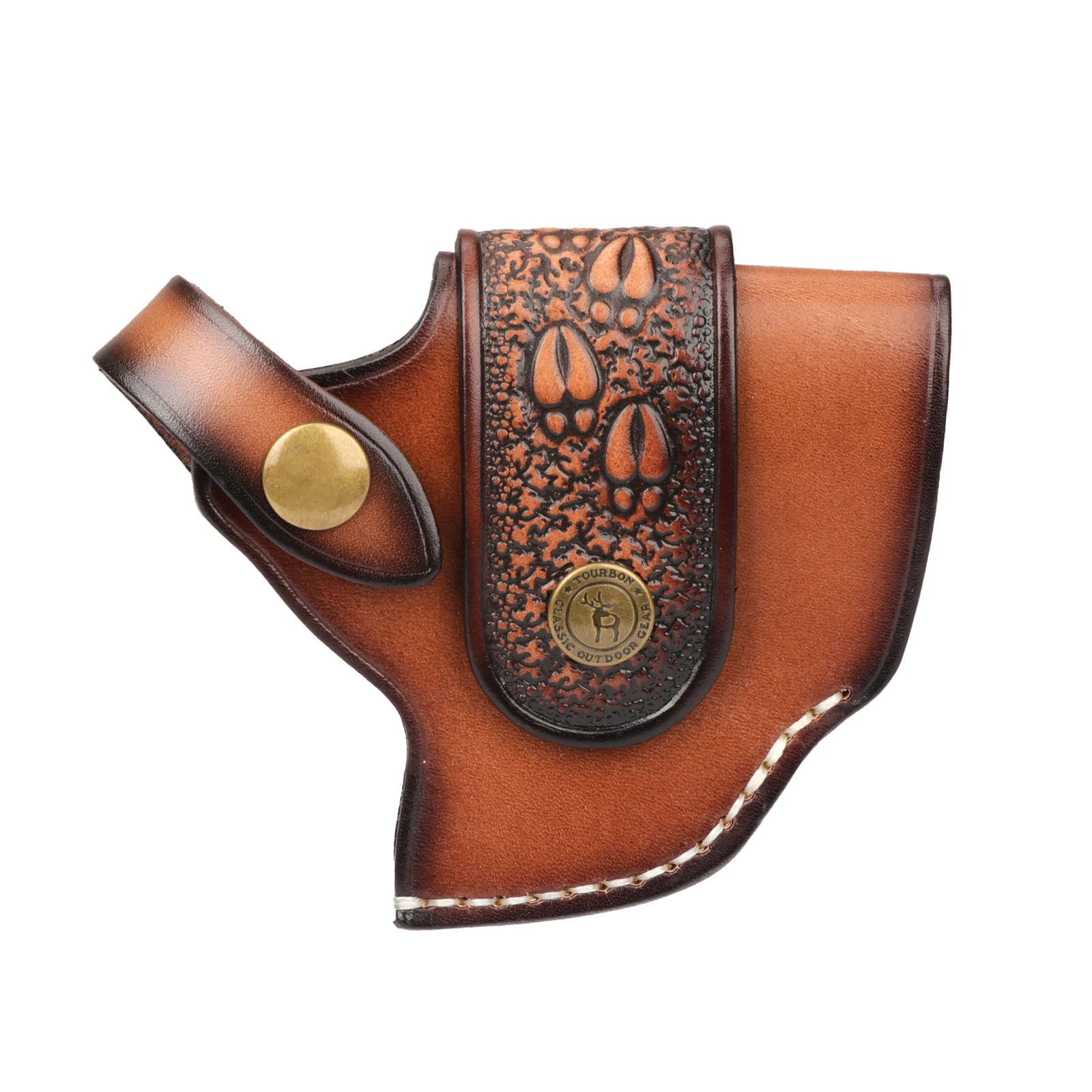 Tourbon Shooting Vintage Leather Handgun Holster Pistol Belt Case Fit for Bond Arms 357 .22 Barrel Brown Hunting Accessories