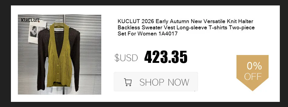 KUCLUT 2026 Winter New Fashion Knitted Patchwork Sleeve Short Cotton Jacket For Women Stand Collar Loose Short Coat 1A4295