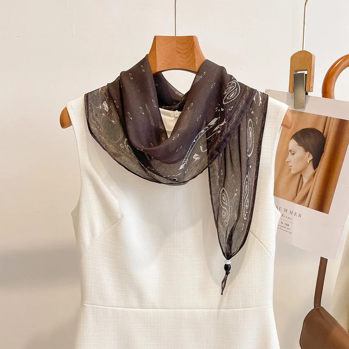 Pañuelos de cachemira con colgante para mujer, finos, con diseño de diamante, para combinar con vaqueros, bandanas, hiyabs de lujo, pañuelos para el cuello y chales.