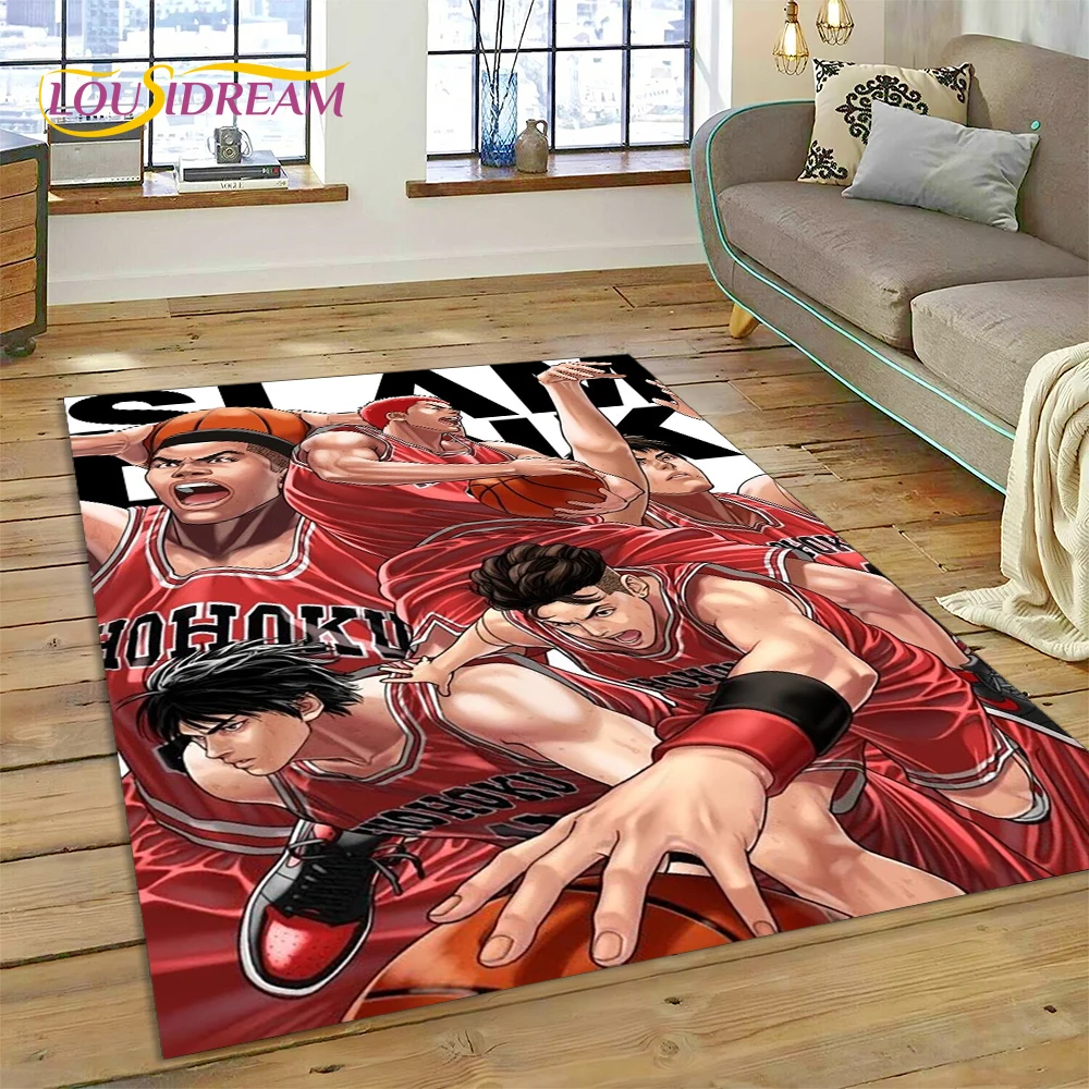 Cartoon Slam Dunk Basketball Anime Rug Carpet for Living Room Bedroom Home Decor,Floor Mat Non-slip Decoration for Sofa Doormat