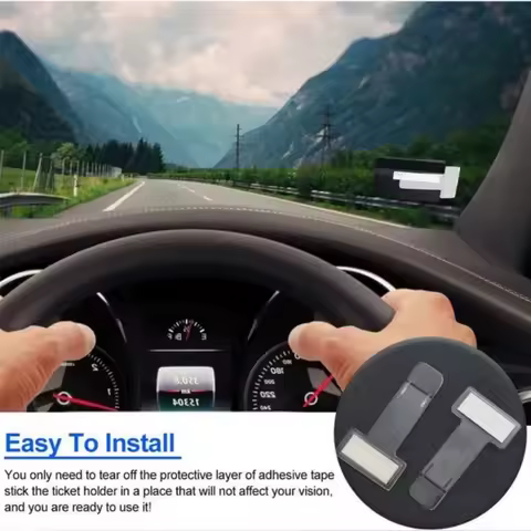 2pcs Car Windscreen Permit Ticket Clip Transparent Car Parking Ticket Holder Clip for Car Van Caravan Windscreen