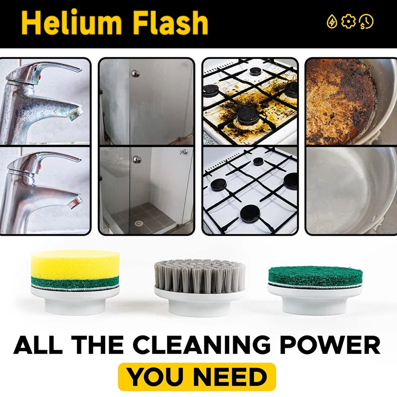 Electric Multipurpose Cleaning Brush Kitchen Gadgets Hair Brushes Bathroom Broom Toilet Household Cordless Spin Scrubber Mops