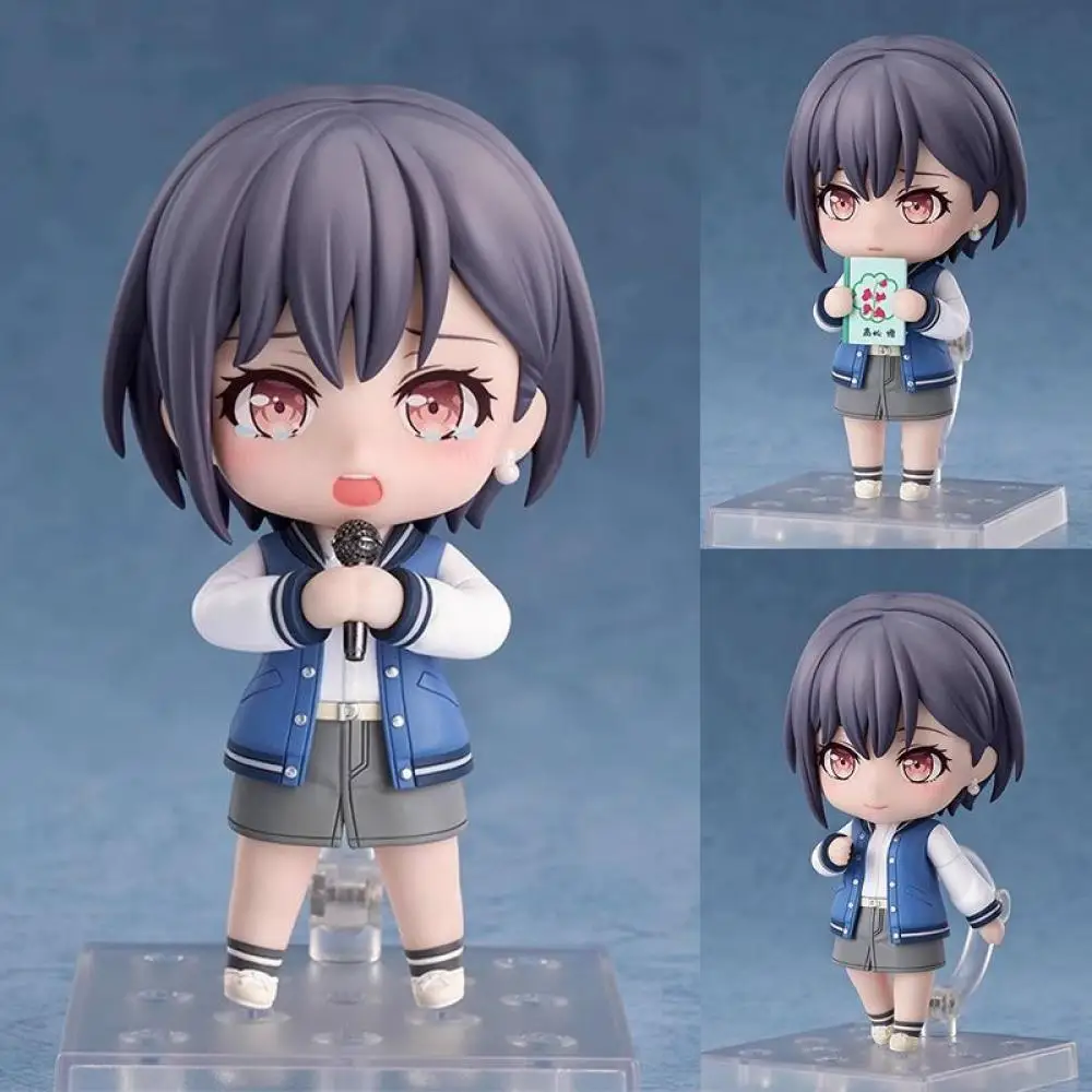 

Bang Dream! It's Mygo!!!!! Anime Takamatsu Tomori Q-Version Action Figure Interchangeable Face Model Kawaii Desktop Ornament
