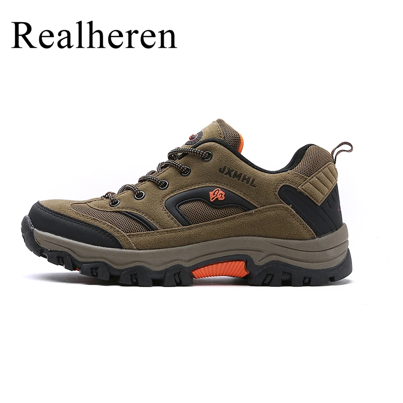 

Autumn Spring Men Outdoor Mountain Suede Leather Hiking Shoes Trekking Sneakers Camping Hike Tracking Treking Climbing Big Size