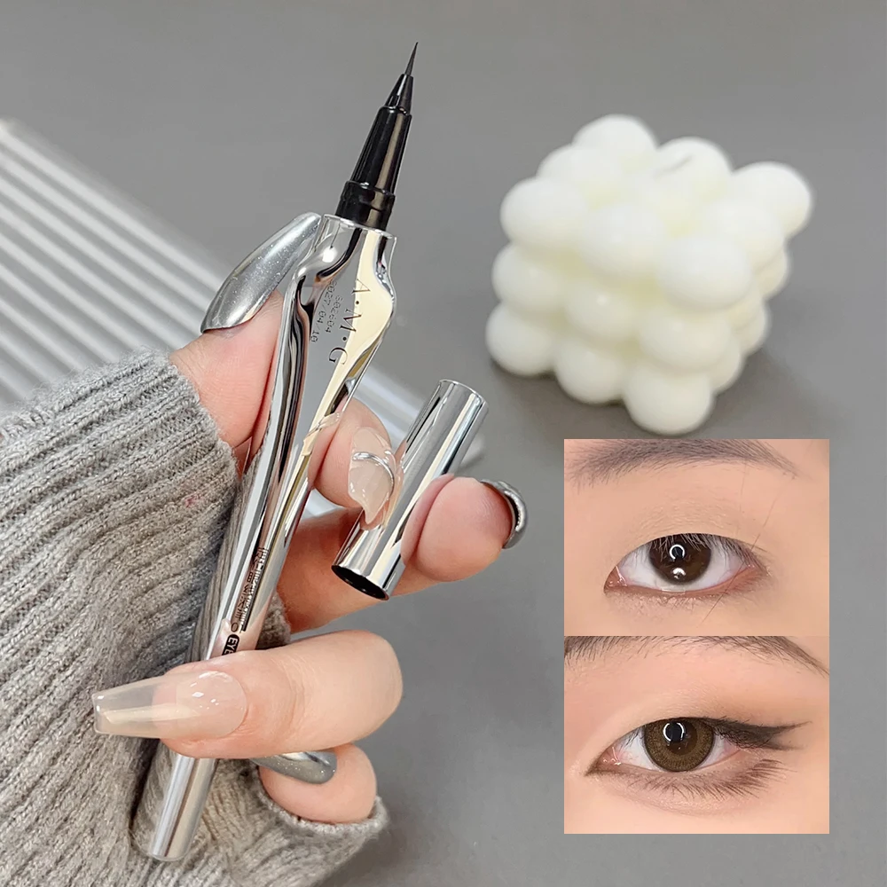 Ultra Fine Liquid Eyeliner Pencil Waterproof Lasting Quick Drying Black Brown Eye Liner Lower Eyelash Pen Korean Makeup Cosmetic