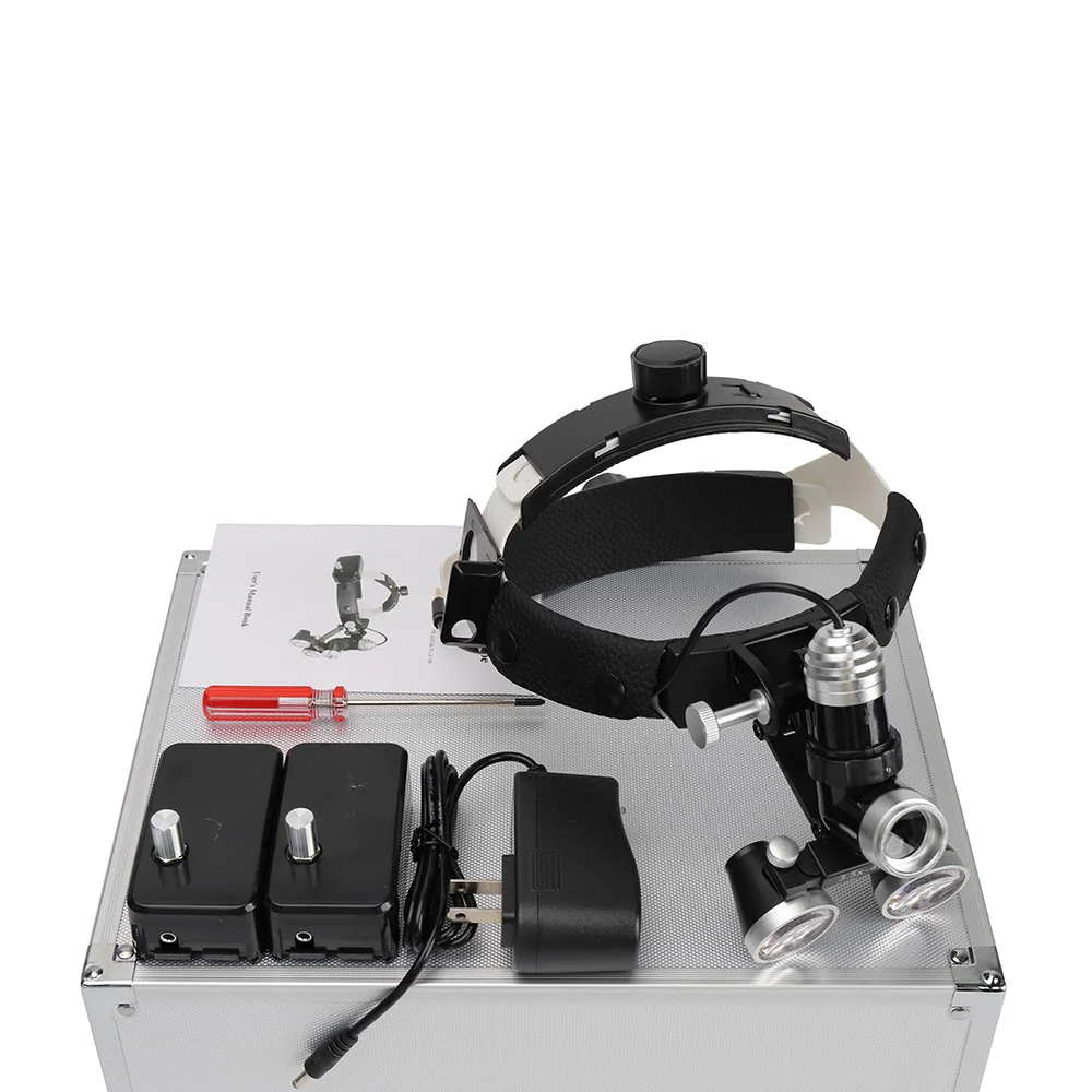 Wireless Head Band Dental Headlight With Optical Filter LED Light Clip for Dental Loupes Surgical Headlight Battery Rechargeable