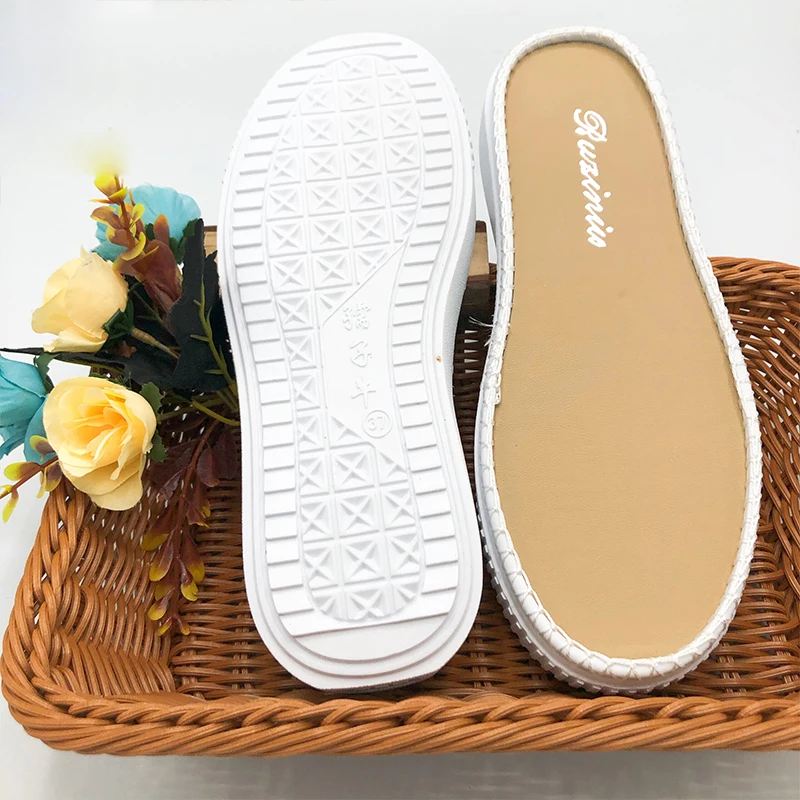 2024 DIY Hand Knitting Materials Slippers Rubber Outsoles for Shoes Platform Anti-Slip Crochet Needles Indoor Slippers Sole