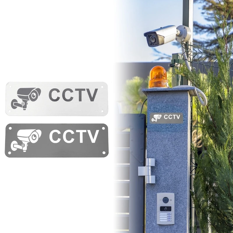 

Aluminum Weatherproofs Metal Sign Video Surveillance Security Camera CCTV In Operation Stickers Outdoor B03E