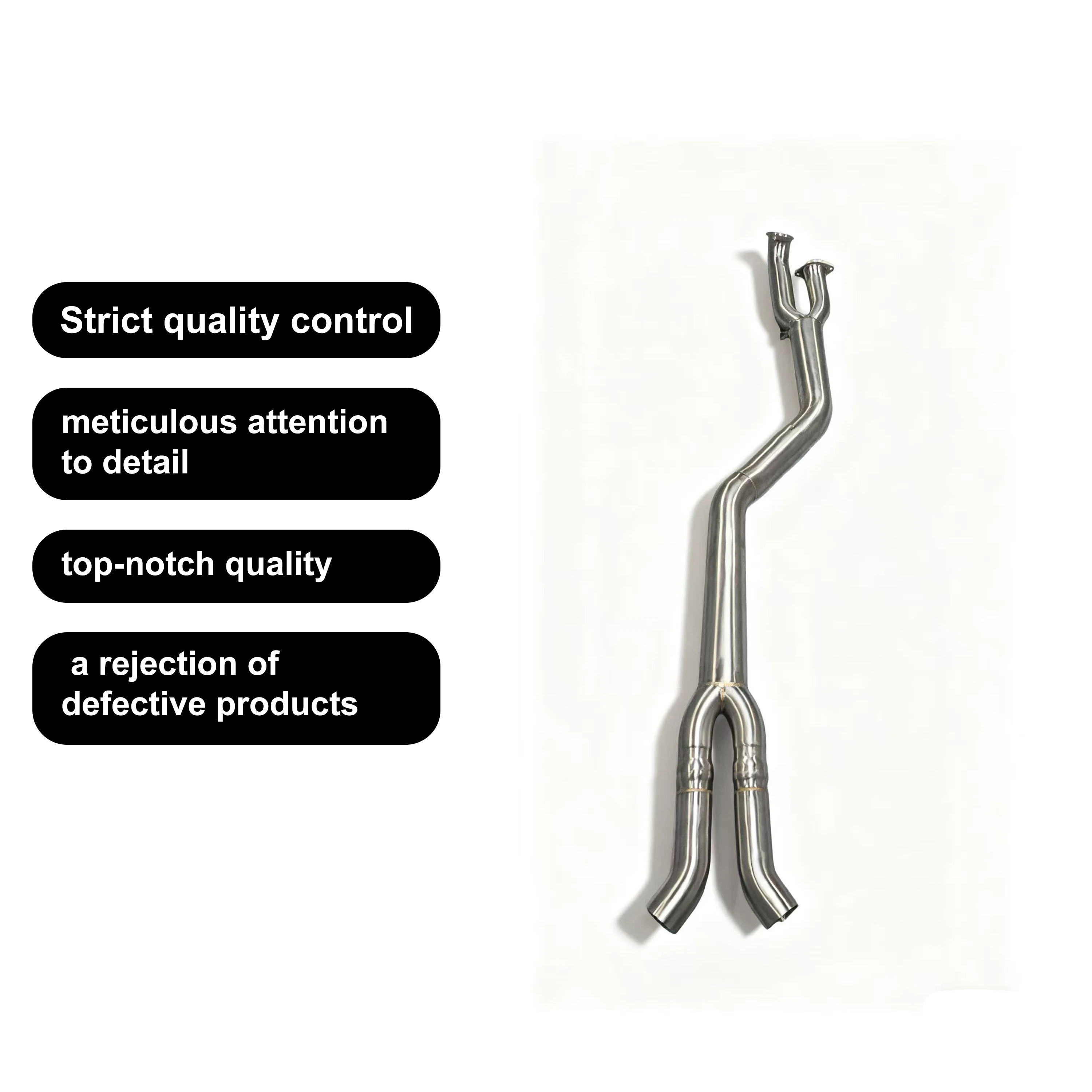ACE Edelstahl Free Flow Einzel-Midpipe für BMW M3 G80 M4 G82 M2 G87 S58 3.0T Auspuffanlagen Resonatorloses Midpipe – Detail 9