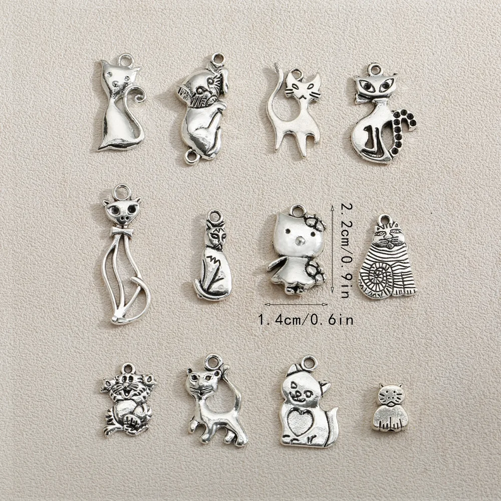 إكسسوارات مجوهرات مصنوعة يدويًا مشهورة، ومعلقات قطط إبداعية دبابيس شعر