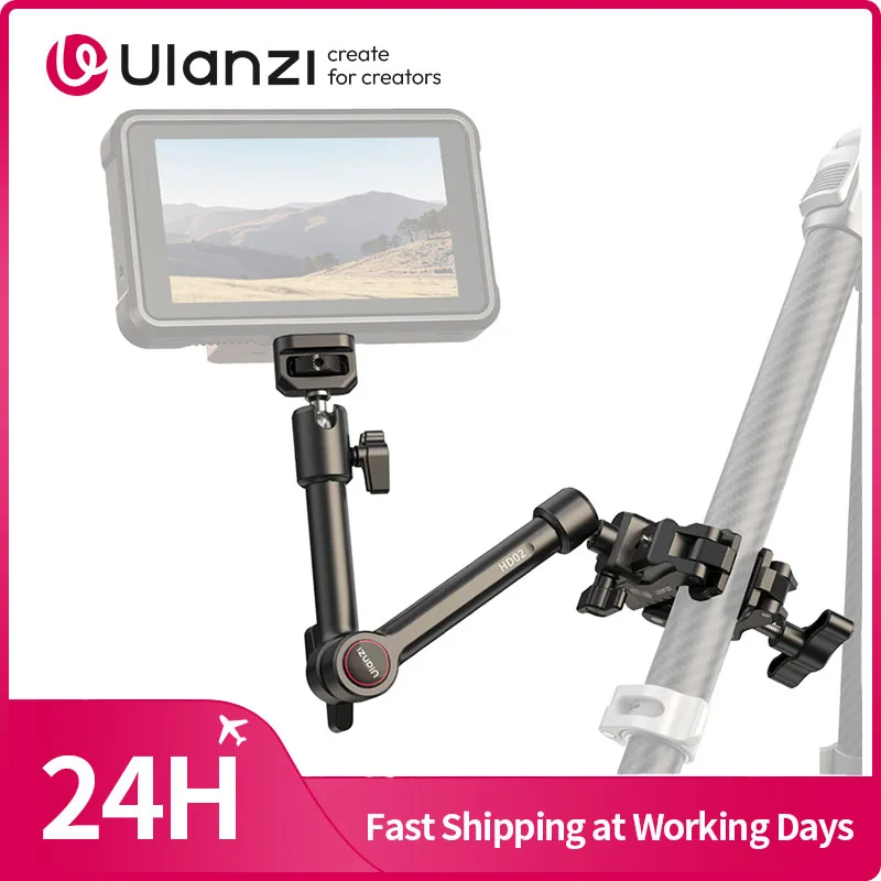 طقم ذراع سحري Ulanzi HD02 مقاس 10 بوصة مع مشبك فائق لكاميرا ثلاثية القوائم لملء الذراع السحري الخفيف