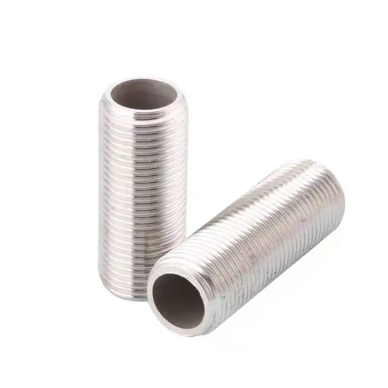 

1/4" 3/8" 1/2" 3/4" 1" 1-1/2“ BSP Male Thread 304 Stainless Steel Full Thread Nipple Pipe Fitting Connector Adapter male jointer