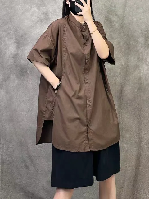 エレ レディース サマー ヴィンテージ オルト スヴェ イルト ルーズ プラスサイズ ファッショナブル トップ ハイエンド感 ネ ピュアカラー