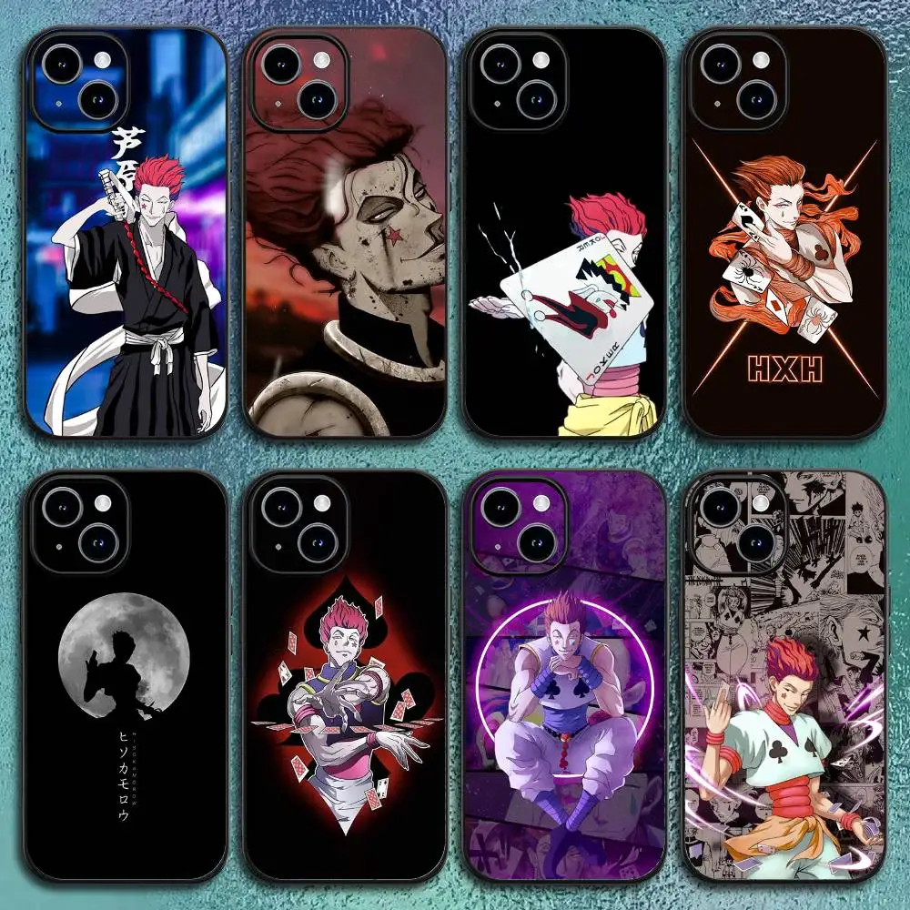Anime Hisoka cool Phone Case For IPhone 17 12 13 14 15 16Pro Max  Plus Classic black soft shell