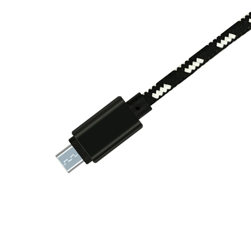 

Micro Usb Data Cable Knit Braided Metal Head Charging Sync For Usb