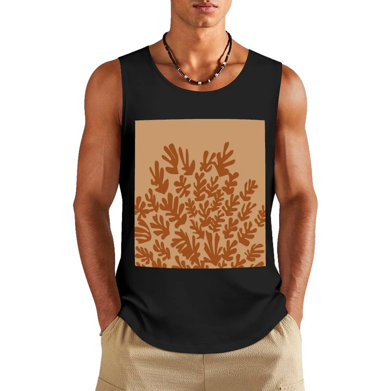 

Henri Matisse - La gerbe (The Sheaf) - Brown Tank Top t shirts Bodybuilding clothing man gym for men
